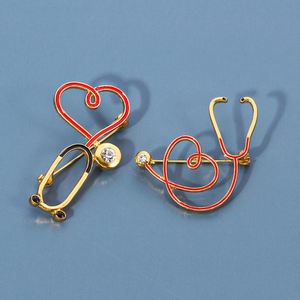 Broches en émail médical en gros, motifs ange, docteur, infirmière, stéthoscope, pour étudiants, cadeaux, épingles en émail souple ou dur, personnalisables - Product Image 4