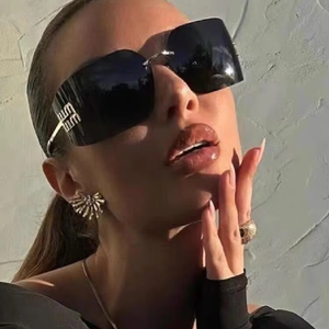 Nuevas <span class=keywords><strong>Gafas</strong></span> <span class=keywords><strong>de</strong></span> Sol Modernas con Montura Metálica Sin Marco para Mujer, Lentes Curvas, Producto en Oferta, Precio Económico - Product Image 6