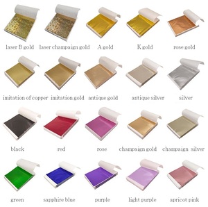 กระดาษฟอยล์สีทองขนาด 9*9 ซม. 20 สี 100 แผ่น สำหรับงานเรซิ่นอีพ็อกซี่ เรซิ่นยูวี งานศิลปะ งานฝีมือ - Product Image 1