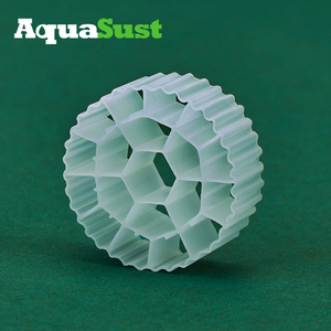 아쿠아서스트 바이오필름 필터 캐리어 바이오 미디어 무빙베드 바이오필름 반응기 <span class=keywords><strong>MBBR</strong></span> 37 버진 플라스틱 500L/시간 처리용 - Product Image 2