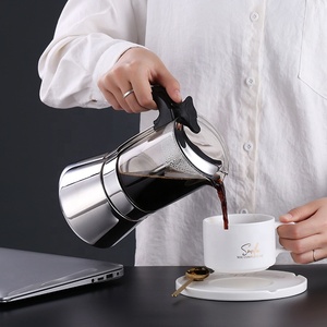 เครื่องชงกาแฟโมก้าพอทแบบถอดประกอบได้ SEECIN ทำจากแก้วใส ใช้กับเตาได้ พร้อมฝาปิด สำหรับ<span class=keywords><strong>ชง</strong></span><span class=keywords><strong>กาแฟ</strong></span>เอสเปรสโซ - Product Image 4