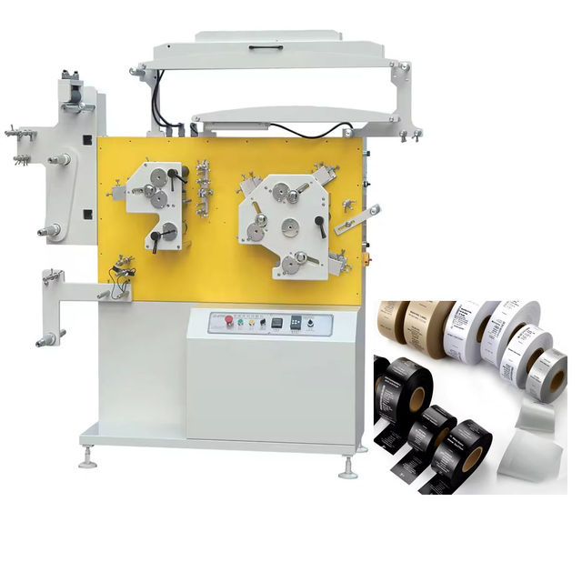 JR-1531 Multicolor 1-4Colors Fully Automatic Baby Clothes Satin Ribbon Wash Care Label Flexo Printing Machine