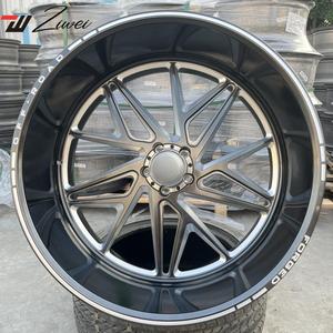 Ruedas cóncavas profundas negras forjadas ZW 22 24 26 28 pulgadas para llantas GMC Sierra 2500 3500 <span class=keywords><strong>HD</strong></span> Chevy Silverado 2500 3500 todoterreno 8x170 - Product Image 5