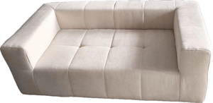 Sofá Moderno de Dos Plazas Tapizado en Terciopelo con Cojines de Chenilla y Reposabrazos Acolchados, Base Antideslizante - Product Image 2