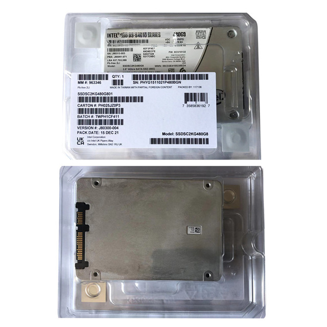Intel S4610 Series 7.68T Enterprise-Class Solid-State Drives 2.5 SATA 480GB & 960GB Capacities Wireless Interface Compatible HDD