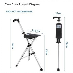 Canne de marche portable antidérapante avec siège pliable en aluminium, durable pour la marche et pratique pour la randonnée et le camping - Product Image 6