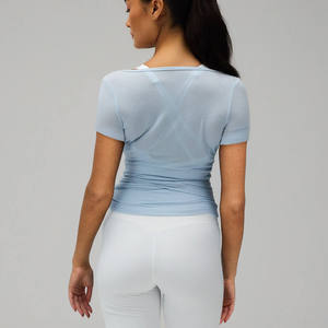 Новое поступление, балетный топ с завязкой сбоку, из модальной ткани, балерина, для танцев, йоги, пилатеса, с перекрестным обертыванием, короткий/длинный рукав, женский укороченный топ - Product Image 6