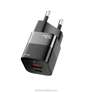 Conector de carga Dual compatible con carga simultánea tipo C y USB A, cargador de viaje de carga rápida