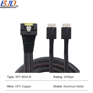 Slimline PCI-E 4.0 SFF-8654 8i zu Dual 2 Oculink SFF-8611 4i Port Splitter Adapter Datenverlängerungskabel 50CM 100CM auf Lager - Product Image 2