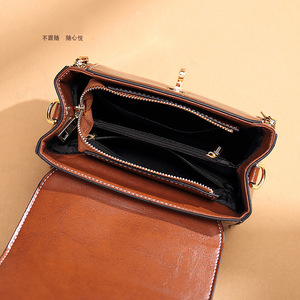 Nouveaux sacs à main de créateurs à bandoulière en cuir véritable pour femmes, sacs à main en cuir de vachette pour filles - Product Image 3