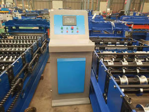 <span class=keywords><strong>Hot</strong></span> bán hai lớp cuộn tạo thành máy sóng kẽm tấm lợp kim loại mái làm máy gạch làm máy móc - Product Image 4