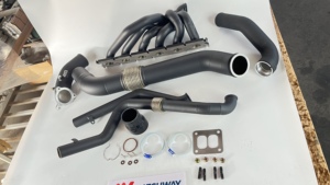 Collecteur turbo à double scroll MATCHWAY en céramique cuite, 3 mm d'épaisseur, SS304 T4, pour <span class=keywords><strong>BMW</strong></span> Gen1 B58 avec tuyau de descente et tuyau de suralimentation - Product Image 6