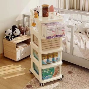 Carrito de almacenamiento con ruedas, cajones transparentes de 3 niveles para organización de dormitorio y sala de estar, tipo vertical de gran capacidad - Product Image 3