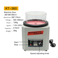 LY KT-360 750W polisseuse de bijoux électrique magnétique, Machine de polissage pour bijoux or et argent, Kit d'outils de polissage