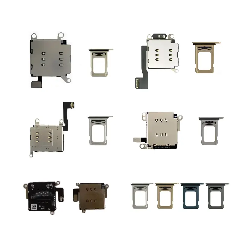Single Dual SIM Card Tray Holder Reader Sensor Flex Cable for iPhone X 11 12 13 14 15 12 pro 12 pro max Different Colors