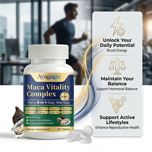 Men's <b>8</b> in 1 Daily Wellness Private Label Maca Root Supplements Men Herbal Supplements Maca Root <b>Tablets</b> for Energy and Stamina - Product Image 3
