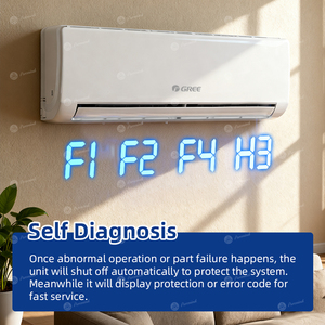 Climatiseur mural Gree type split 9000btu/12000btu/18000btu/24000btu, climatisation à onduleur, <span class=keywords><strong>appareil</strong></span> électroménager intelligent - Product Image 6