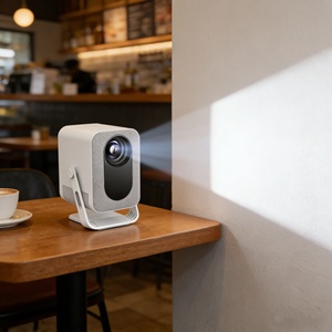 Projecteur pour usage domestique, petit modèle, <span class=keywords><strong>18</strong></span> 000 LM, 720p, <span class=keywords><strong>270</strong></span> °   Mini projecteur rotatif compatible 4K, lecteur vidéo pour appareils iOS/Android/PC/DVD/PS - Product Image 4