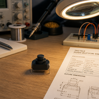 Interrupteur à bouton-poussoir tactile KAN-15 1A 250VAC, montage traversant sur circuit imprimé, 12x8mm, plastique, 1NO, CQC, pour usine de Shenzhen