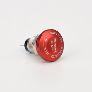 Interrupteur à bouton-poussoir en métal, verrouillable, 22 mm, bouton d'arrêt d'urgence rouge en forme de champignon - Product Image 2