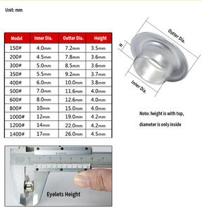 Di alta Qualità Su Ordinazione di Rame In Ottone Metallo Grommet Occhiello <span class=keywords><strong>per</strong></span> gli Stivali di Abbigliamento Sacchetto di Carta Cappello - Product Image 2