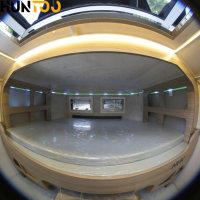 Huntoo Tente de camping amovible pour pick-up, type pop-up, à toit relevable et arrière court, pour camping et overland