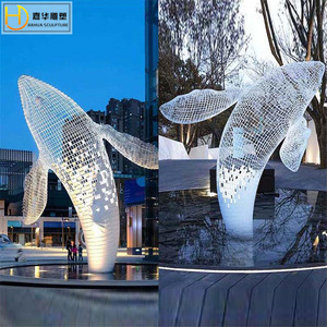 Jiahua Stainless Steel Sculpture Animal Shape Outdoor Floor Mount Handmade Irregular Design <b>Large</b> Scale Landscape <b>Ornament</b> - Product Image 5