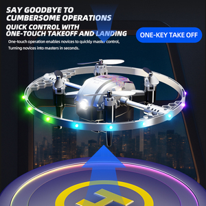 Safe Ring RC Aircraft for <strong>Kids</strong> Smart Self-Balancing with LED Lights One Touch Control 2.4GHz Remote Indoor Outdoor Flying <strong>Gadget</strong> - Product Image 1