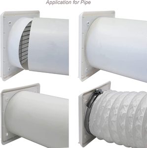 Extractor de Aire Eléctrico de Techo de 4 Pulgadas con Malla Antimosquitos, para Baño, Secadora, Campana Extractora, Ventilación, Montaje en Pared, con Ducto, OEM - Product Image 6