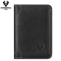 Housse de protection pour passeport en cuir véritable avec logo personnalisé, unisexe, anti-RFID, anti-vol, de haute qualité, portefeuille de voyage en polyester