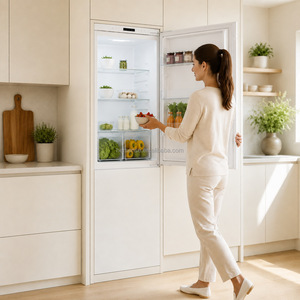 Réfrigérateur encastrable 265L No Frost Classe énergétique A, 200L Réfrigérateur 65L Congélateur, Commande LED, Porte réversible 55cm pour Cuisine Domestique - Product Image 4