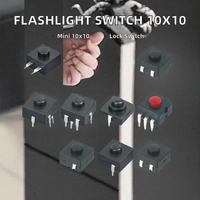 Interrupteurs à bouton-poussoir ronds mini 2 broches 10x10 ON-OFF à commande par lampe torche, auto-bloquants, tactiques, électroniques 1NO1NC pour appareils électroménagers
