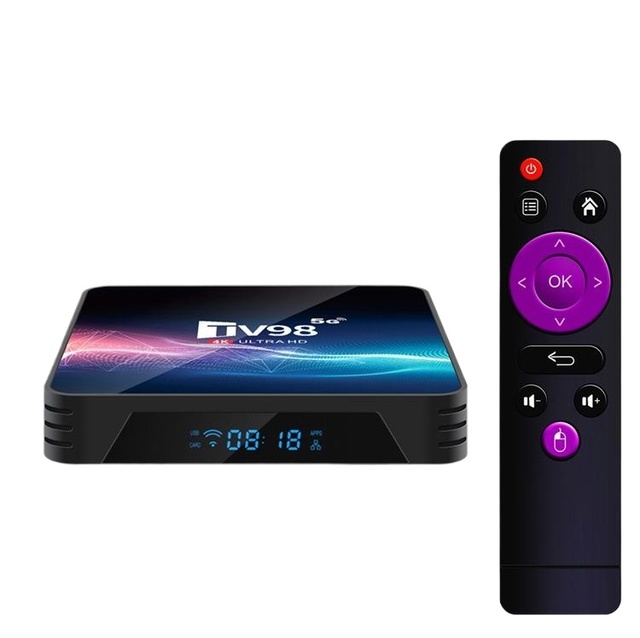 Max H313 Tv98atv Smart Android Tv Box Quad Core Set-top Box with Bt Support Resolution 4K