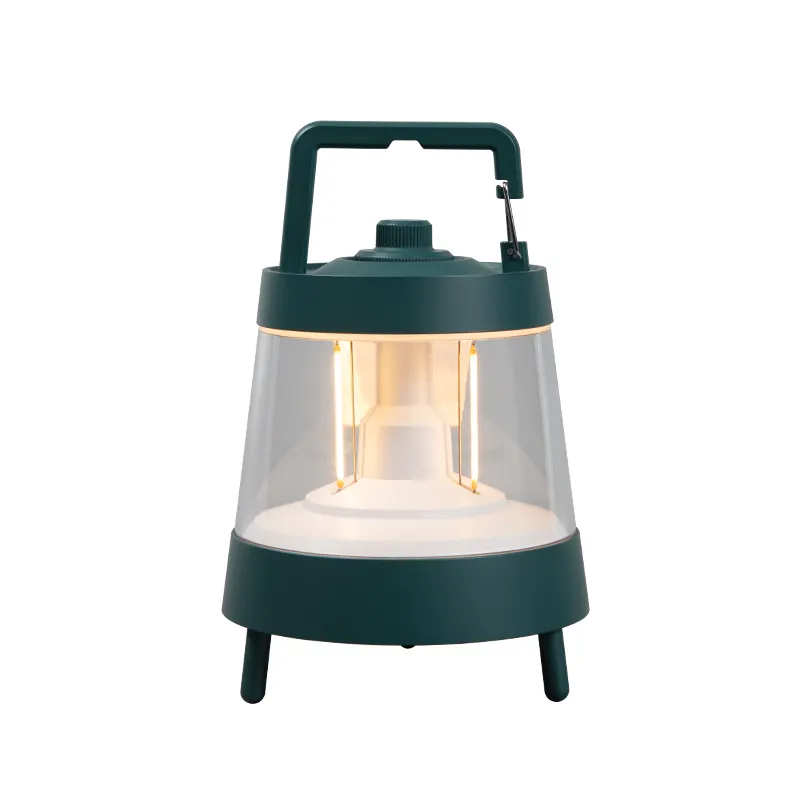 Retro Camping Lantern IP65 Impermeable 8000mAh energía móvil Luz cálida LED Campinglampe Lámpara con mano