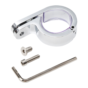 32mm Universal <strong>Motorcycle</strong> Handlebar Mounts Clamp <strong>Clock</strong> 1 1/4" Chrome XF2906117 - Product Image 4