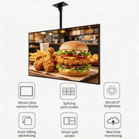 Boîte à lumière publicitaire ultra-mince à installation facile pour extérieur, panneau rectangulaire lumineux à LED, menu lumineux