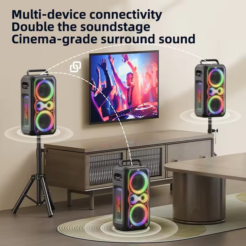 2025 NEW ZEALOT PT21 Professional Portable Wireless Speaker Outdoor Waterproof Massive Bass Party Karaoke LoudSpeaker Boombox · image 3