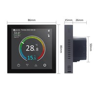 Chauffe-eau à gaz Chaudière à écran LCD programmable tactile Système Wifi Chauffage au sol chaud Thermostat chauffage infrarouge