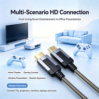 Câble HDMI 2.1 Fibre Optique Ultra HD 8K Mâle-Mâle Plaqué Or avec Gaine PVC 48 Gbit/s 60 Hz pour TV, Moniteur, Projecteur, Lecteur DVD, Jeux