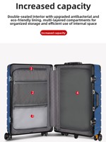 Valise PC de luxe extra-large, élégante et classique, avec roues pivotantes, séparation sec/humide, robuste, durable et épaissie