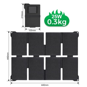 แผงโซลาร์เซลล์ HPBC เทคโนโลยีล่าสุด กันน้ำ ชุดแผงโซลาร์เซลล์ขนาดเล็กแบบพกพา ชาร์จไฟผ่าน USB กำลังไฟ 15W 25W 45W 60W 80W แบบพับได้ สำหรับการเดินป่า - Product Image 2