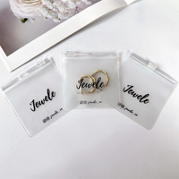 Bolsa de PVC con Cierre Hermético Personalizada de Alta Calidad para Empaque de Aretes Pequeños, Bolsa de Plástico Esmerilado con Cierre y Logotipo Impreso para Joyería
