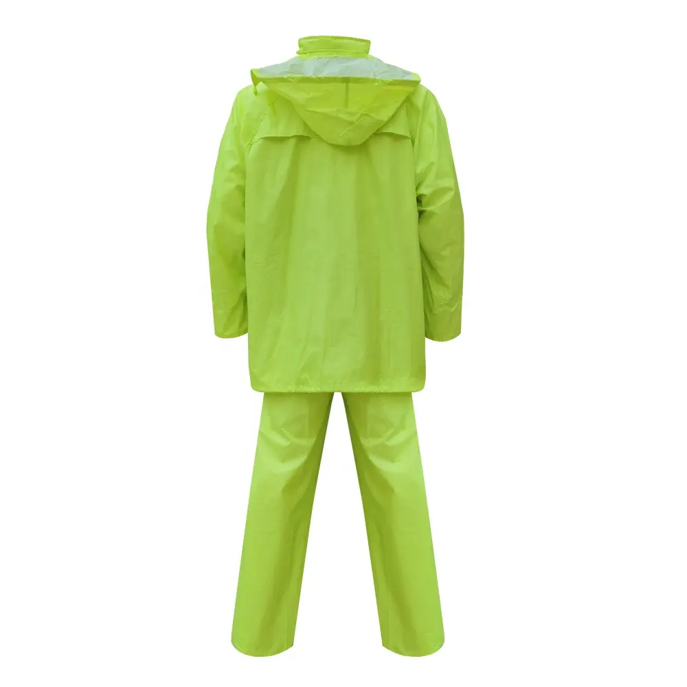 Goedkope Eenpersoons Regenkleding Voor Volwassen, Waterdicht Polyester Pvc Regen Jas Pakken