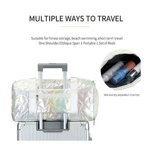 Sac à main à bandoulière grande capacité, séparation sec/humide, sac de voyage pour le sport, sac de voyage pour le yoga, sac de sport, sac de voyage en polyester, sac de sport - Product Image 4