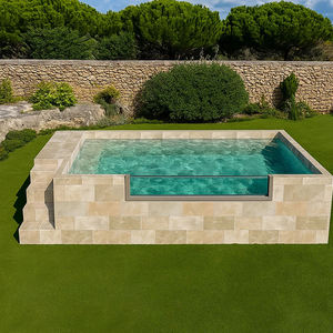 Piscina Pequeña para Resort al Aire Libre Mini Jacuzzi Piscina de Inmersión Swim Spa para Niños con Mosaicos de Fibra de Vidrio Sobre el Suelo - Product Image 1