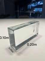 Seven Dancers Industrial Transparent Ultra-White Solid Glass Bricks Square Hollow Crystal Entryway Screen Partition Background