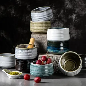 Set di insalatiere in porcellana matcha in porcellana unica giapponese coreana