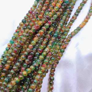 4mm verde naranja púrpura amarillo Color 64cm de longitud hornear pintado surtido de cuentas de <span class=keywords><strong>cristal</strong></span> Floral para la fabricación de joyas - Product Image 4
