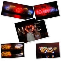 Système de tir de feux d'artifice pyrotechniques avec logo de lance, image, photo, panneau arrière en plastique, filet, support de scène, affichage, anniversaire, feux d'artifice chinois