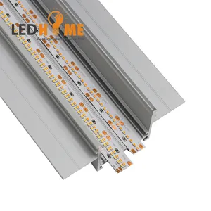 Lampu Ekstrusi Aluminium Led Saluran Kanal Cahaya Ekstrusi Aluminium Ramping Permukaan Kustom Foe 2835 5050 Strip Led